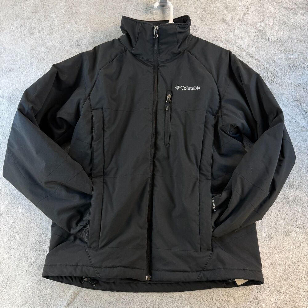 Columbia Softshell Jacket Women’s Omni-Shield Black M Fleece Lined